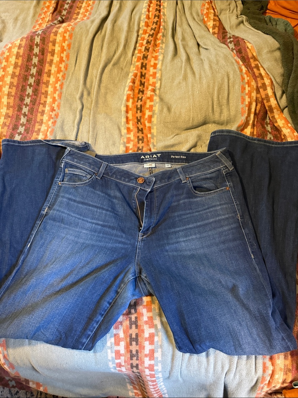 Ariat Women's Dark Blue Boot Cut Jeans - Picture 2 of 3